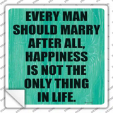 Marry Happiness Novelty Square Sticker Decal