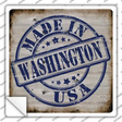 Washington Stamp On Wood Novelty Square Sticker Decal