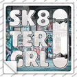 Sk8ter Girl Novelty Square Sticker Decal
