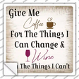 Give Me Coffee Novelty Square Sticker Decal