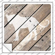 Puma Silhouette Wood Plank Novelty Square Sticker Decal
