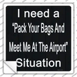 Meet Me At The Airport Novelty Square Sticker Decal