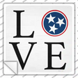 Love Tristar Novelty Square Sticker Decal