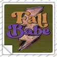 Fall Babe Novelty Square Sticker Decal