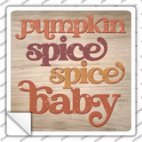 Pumpkin Spice Baby Novelty Square Sticker Decal