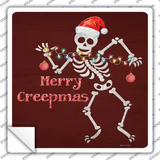 Merry Creepmas Novelty Square Sticker Decal