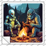 A Believers Campfire Novelty Square Sticker Decal SQ-1661s