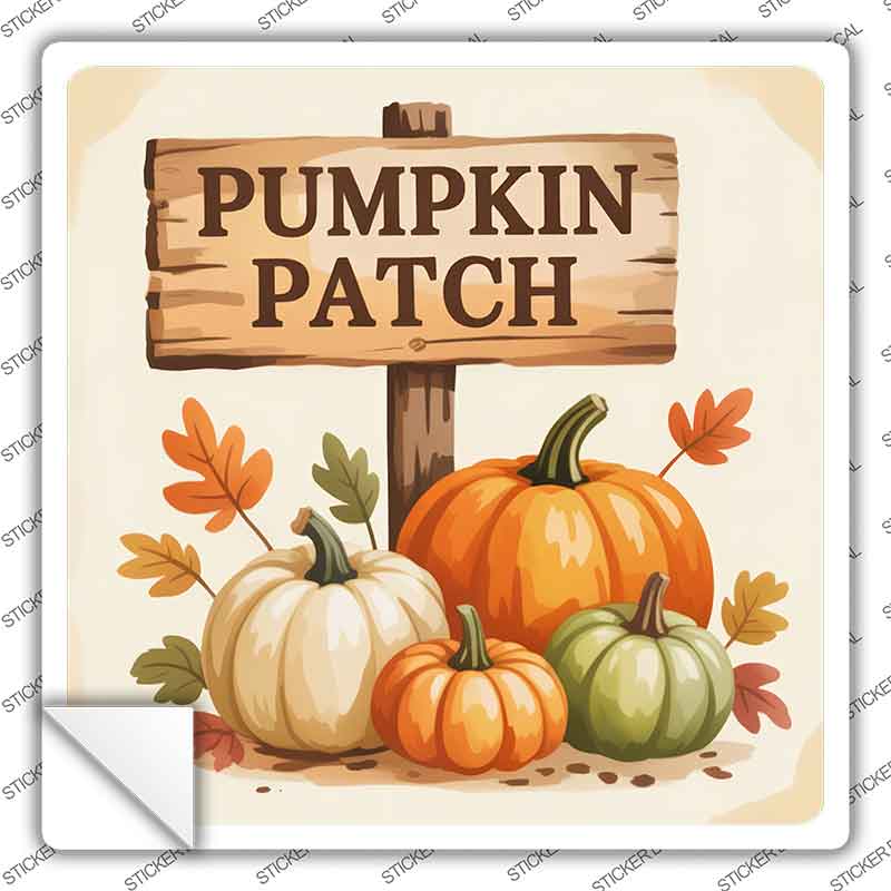 Pumpkin Patch Novelty Square Sticker Decal SQ-1665s