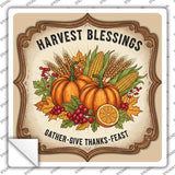 Harvest Blessings Novelty Square Sticker Decal SQ-1667s