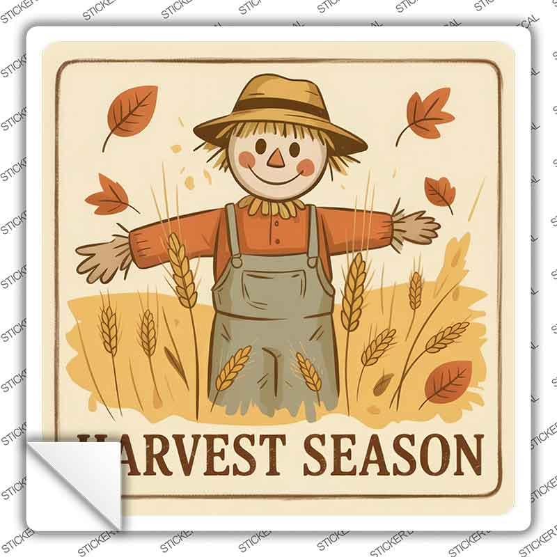 Harvest Season Novelty Square Sticker Decal SQ-1668s