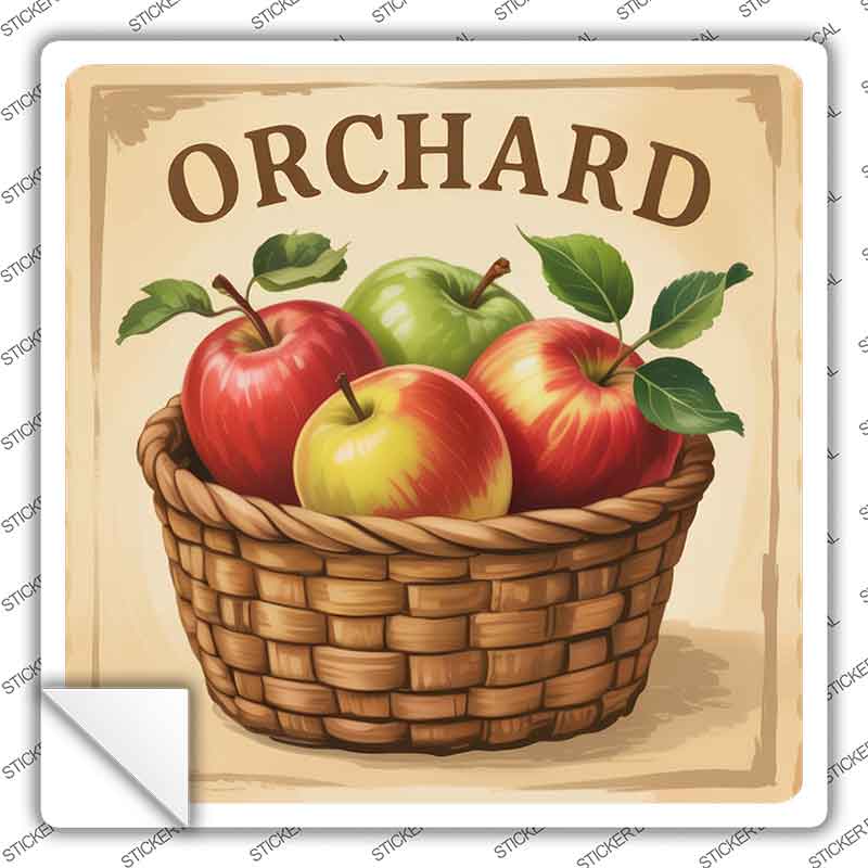 Apple Orchard Novelty Square Sticker Decal SQ-1669s