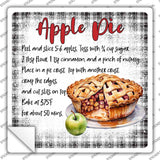 Apple Pie Recipe Novelty Square Sticker Decal SQ-1675s