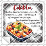 Cobbler Recipe Novelty Square Sticker Decal SQ-1685s