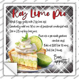 Key Lime Pie Recipe Novelty Square Sticker Decal SQ-1686s