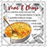 Mac & Cheese Recipe Novelty Square Sticker Decal SQ-1688s