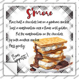 Smore Recipe Novelty Square Sticker Decal SQ-1692s