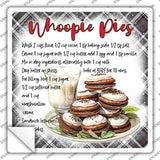 Whoopie Pies Recipe Novelty Square Sticker Decal SQ-1694s