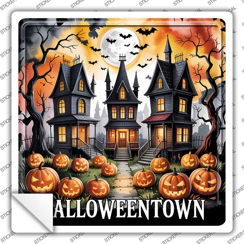 Halloweentown Novelty Square Sticker Decal SQ-1695s