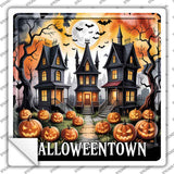Halloweentown Novelty Square Sticker Decal SQ-1695s