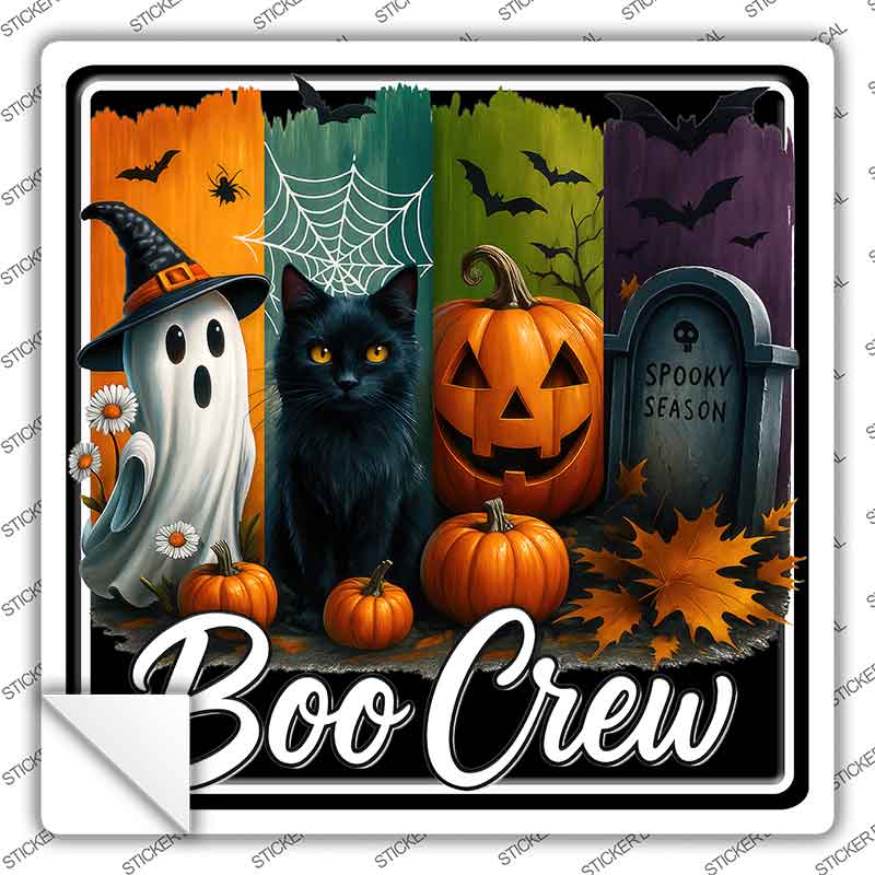 Boo Crew Novelty Square Sticker Decal SQ-1696s