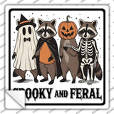 Spooky and Feral Novelty Square Sticker Decal SQ-1701s