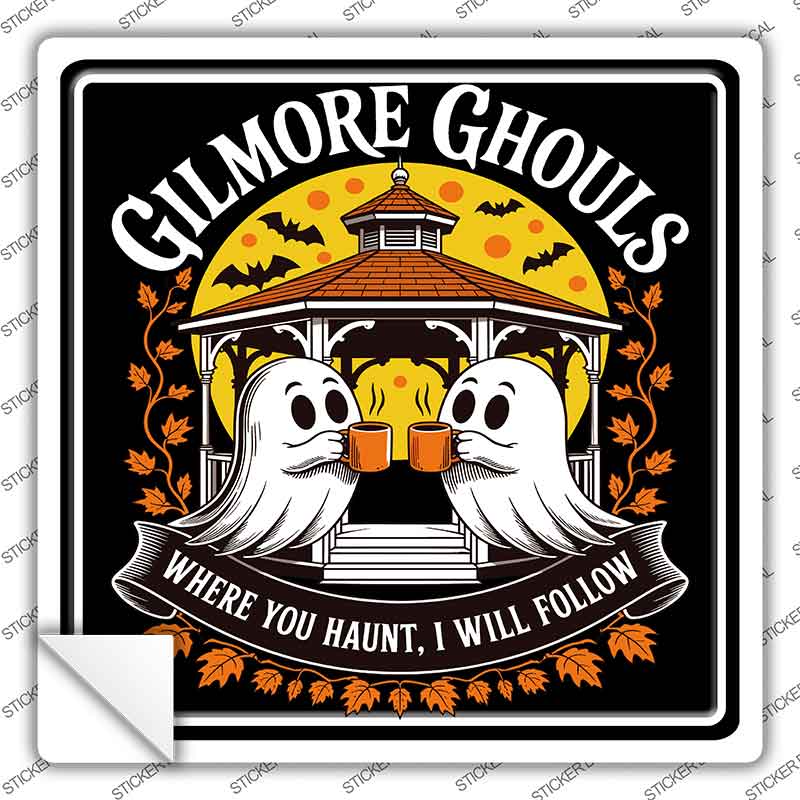 Gilmore Ghouls Novelty Square Sticker Decal SQ-1703s