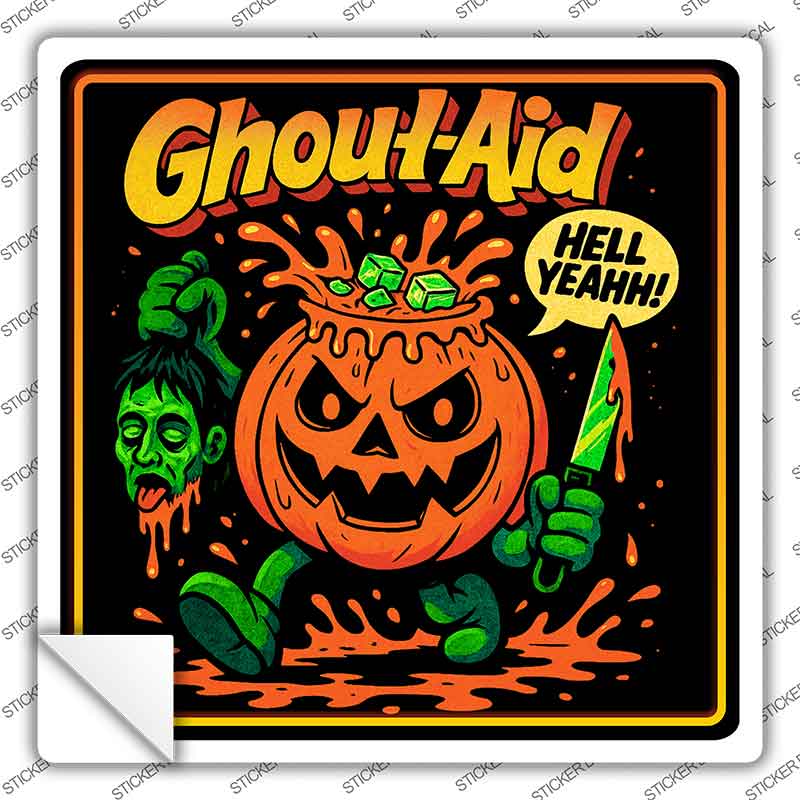Ghoul Aid Novelty Square Sticker Decal SQ-1706s