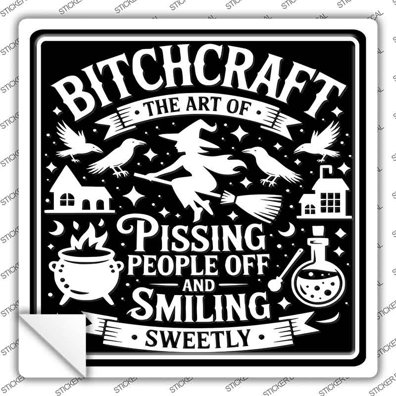 Bitchcraft Novelty Square Sticker Decal SQ-1708s