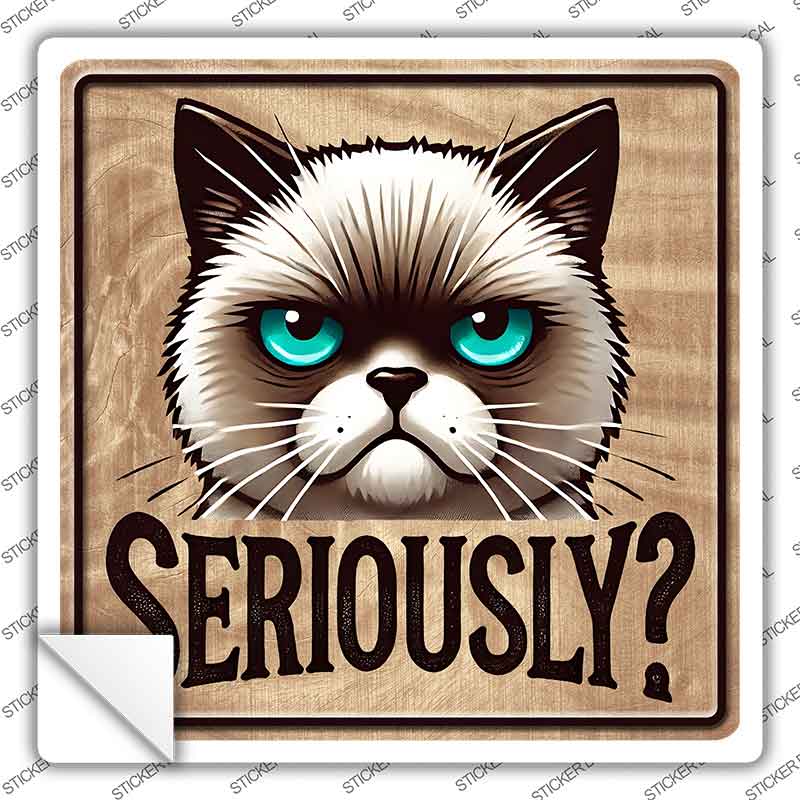 Seriously Novelty Square Sticker Decal SQ-1711s