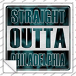 Straight Outta Philadelphia Novelty Square Sticker Decal