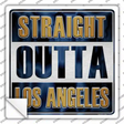 Straight Outta Los Angeles Novelty Square Sticker Decal