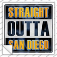 Straight Outta San Diego Novelty Square Sticker Decal
