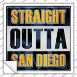 Straight Outta San Diego Novelty Square Sticker Decal