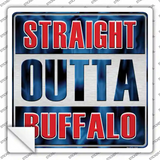 Straight Outta Buffalo Novelty Square Sticker Decal