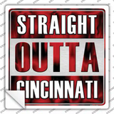 Straight Outta Cincinnati City Novelty Square Sticker Decal