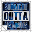 Straight Outta Los Angeles Blue Novelty Square Sticker Decal