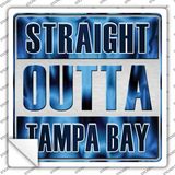 Straight Outta Tampa Bay Black Novelty Square Sticker Decal