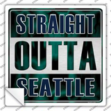 Straight Outta Seattle City Novelty Square Sticker Decal