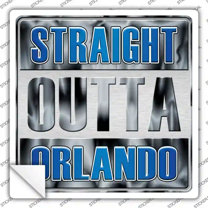 Straight Outta Orlando Novelty Square Sticker Decal