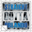 Straight Outta Orlando Novelty Square Sticker Decal