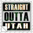 Straight Outta Utah Novelty Square Sticker Decal