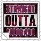 Straight Outta Colorado City Novelty Square Sticker Decal