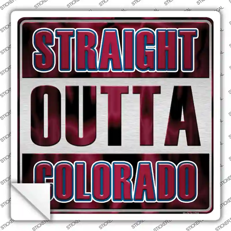 Straight Outta Colorado City Novelty Square Sticker Decal