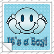 Its A Boy Novelty Square Sticker Decal