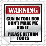 Please Return Tools Novelty Square Sticker Decal