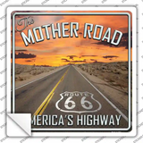 The Mother Road Novelty Square Sticker Decal