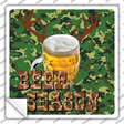 Beer Season Novelty Square Sticker Decal