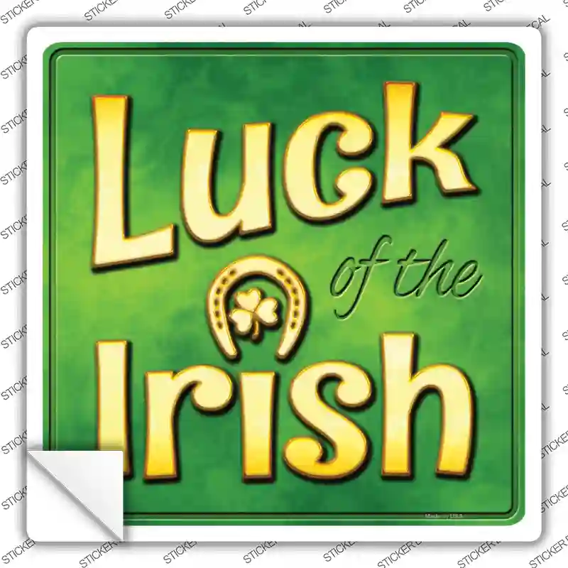 Luck of the Irish Novelty Square Sticker Decal