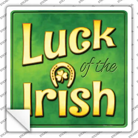 Luck of the Irish Novelty Square Sticker Decal