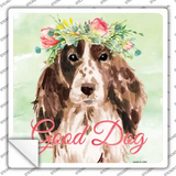 Cocker Spaniel Good Dog Novelty Square Sticker Decal